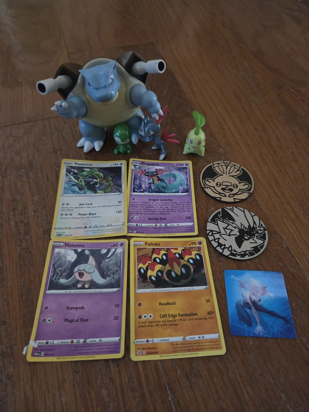 Kids Toy Bundle with Blue Blastoise Figure and Trading Cards